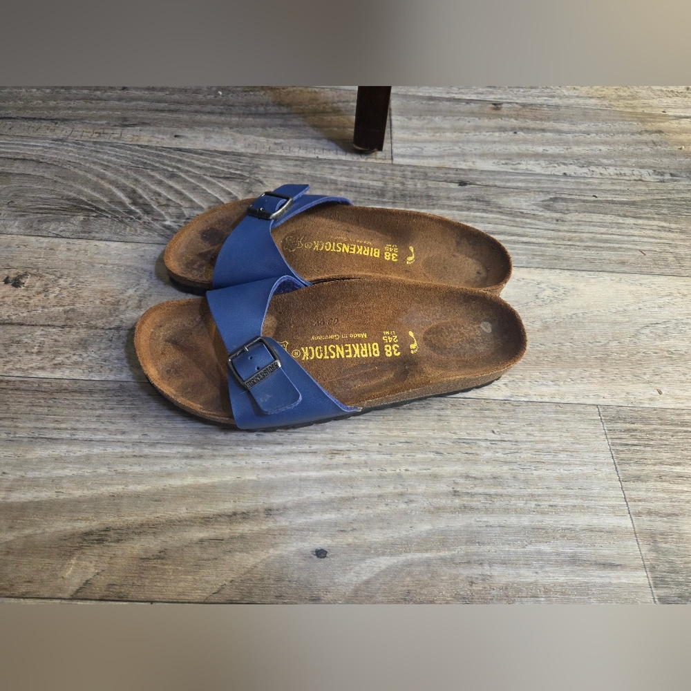 Birkenstock Blue Slide Sandals